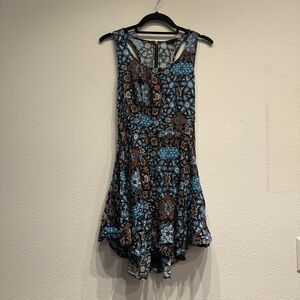 BeBop Black and Blue Sleeveless Sundress